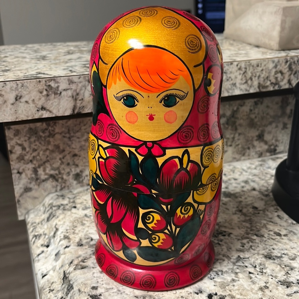 Pink Russian nesting dolls